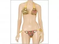 ed hardy femmes maillots de bain hardy8007-or-jaune-ebd